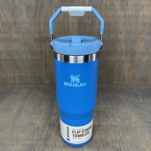 Stanley IceFlow Flip Straw Strips Tumbler 30 oz Water Blue