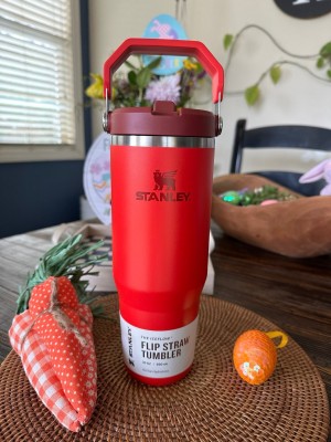 Stanley IceFlow Flip Straw Strips Tumbler 30 oz Red