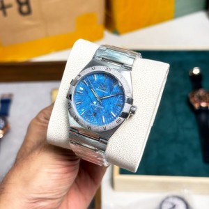 Omega Constellation Steel On Steel Green Dial Matte Bezel