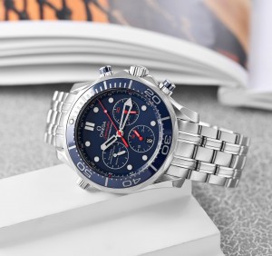 Omeega Seamaster Co Axial Chronograph Blue Live Video
