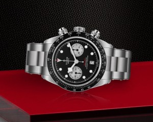 Tudorr Black Bay Chronograph 79360 Silver Black Chain