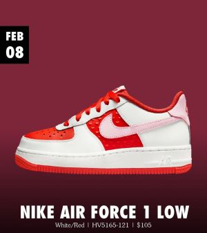 NK AIR FORCE 1 LOW WOMENS VELENTINES DAY [WHITE  RED  PINK] FOR HER 0507025