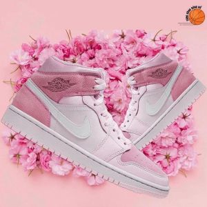 NK AIR JORDA_N RETRO 1 MID DIGITAL PINK [PINK  WHITE] FOR HER 0807025