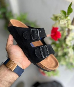 BIRKINSTOCK BIRKO FLOR BLACK SUEDE