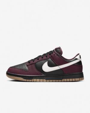 Nikee Dunk Low Next Nature Burgundy Crush Black 172