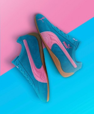 PUMAA SPEEDCAT OG TROPICAL BLUE POISED PINK WOMENS
