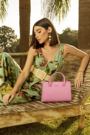 Liora Rose Handbag With Shoulder Strap Pink A102