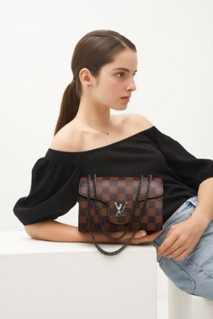 Liora LV Printed Handbag With Metal Logo Chain A105