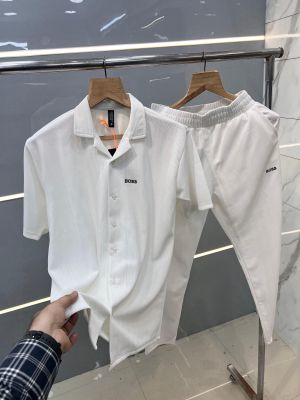 Boss White Emboss Logo Design with Jacquard Fabric Premium Tracksuit with Carry Bag 2570