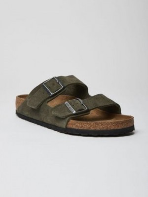 Birkenstock Arizona Olive Green Suede