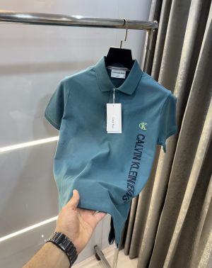 Calvin  Klein English Green Embroidery Logo Premium Polo T-Shirt