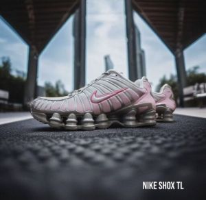 WMNS Nik e Shox Tl Pink Foam Running Shoes