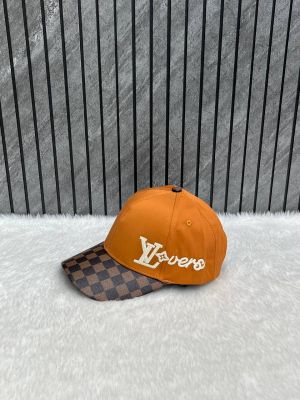 Louis_Vuitton_Signature_Lovers_Side_Logo_Brown_Premium_Unisex_Cap_With_Safety_Box