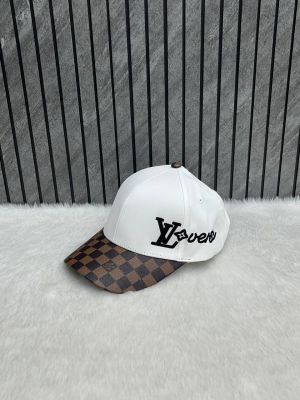 Louis_Vuitton_Signature_Lovers_Side_Logo_White_Premium_Unisex_Cap_With_Safety_Box