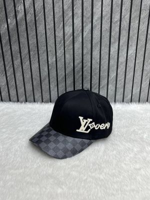 Louis_Vuitton_Signature_Lovers_Side_Logo_Black_Premium_Unisex_Cap_With_Safety_Box