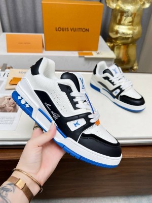 Loui s Vuitton Lv Trainer White Blue
