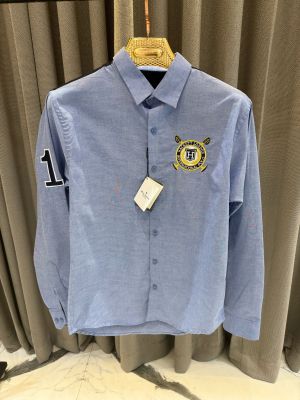 Hacket Chest Logo Full Sleeves Shirt Blue