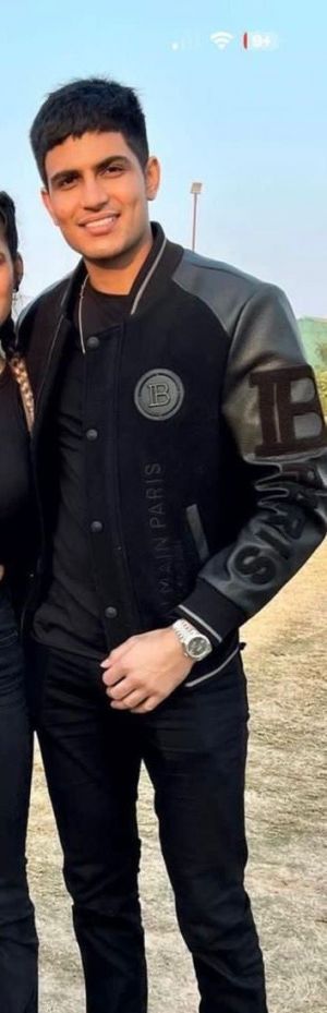 Balmai n Paris Black Designer Shubman Gill Edition Imported Varsity Jacket