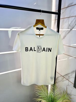 Balmai n Paris White Imported Round Neck Premium T-shirt With Carry Bag F2401-W1