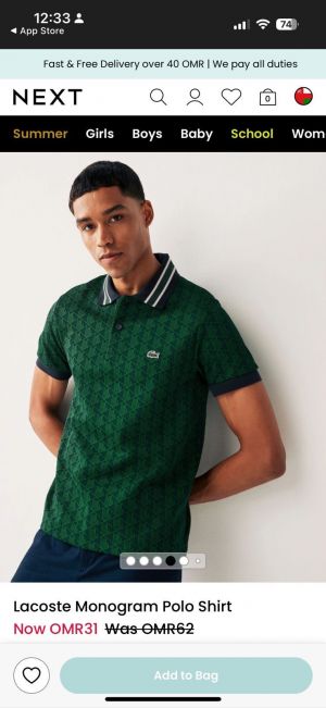 LACOST_E GREEN MONOGRAM PREMIUM POLO