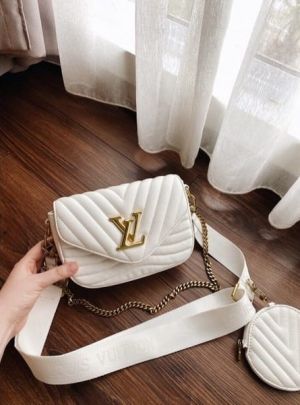 Louis Vuttion LV Multi Pochette Wave With Box & Dust Bag Pouch Sling Belt Sling Chain
