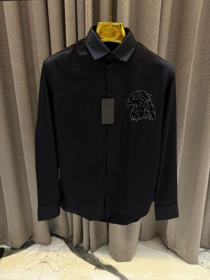 Arman_i Exchange Chest Eagle Diamond Logo Box Pack Full Sleeves Shirt Black