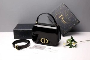 christian  lady bag with brand box black carry bag 5345