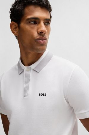 Hugo  Boss White Premium Polo T-Shirt