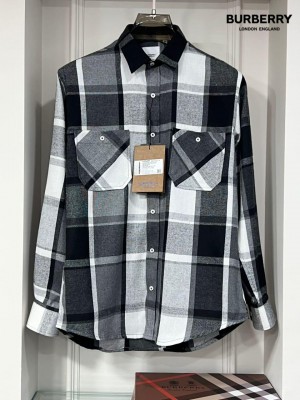 Burberry_Grey_Premium_Cotton_Brushing_Check_Shirt_With_Box_And_Carry_Bag_(1204)