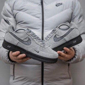 Airforce 1 Low 07 Reflective Swoosh Cool Grey As3 my
