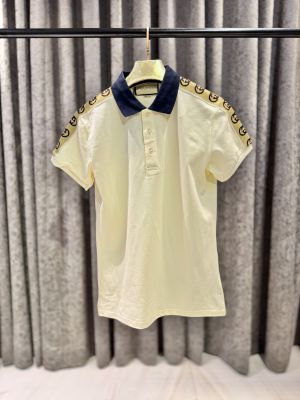 G u c c c i imported polo butter cream tshirt