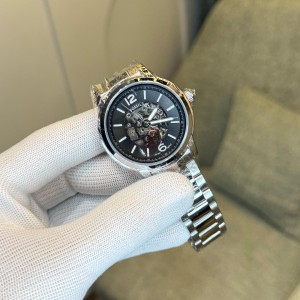 FOSSILL AUTO SILVER BLACK
