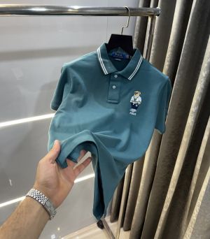 Ralph  Lauren English Green Embroidery Logo Premium Polo T-Shirt