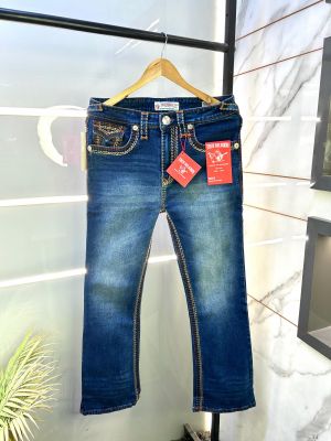 True Religion Imported Light Blue Super Premium Denim With Brand Box Packing And Carry Bag F2164-LBU