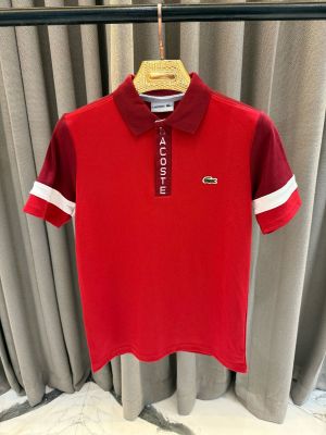 Lacost_e Chest Logo Polo T-shirt Red
