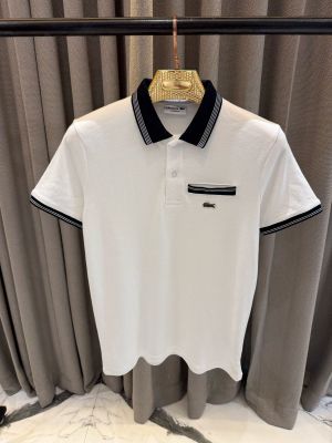 Lacost_e Chest Logo Polo T-shirt White 