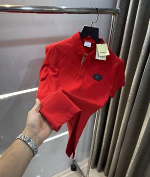 Burberr y Red Patch Logo Premium Polo T-Shirt
