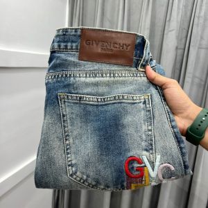 givenchy heavy embroidery premium denim light blue 879