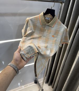 Burberr y Beige Checks Premium Polo T-Shirt