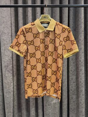 GUCCCI IMPORTED GOLDEN BROWN POLO t-shirt