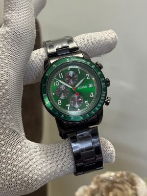 Fossi l Tourer Black-Green Dial Metal Watch