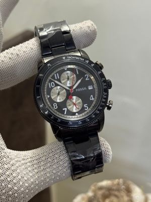 Fossi l Tourer All Black Chronograph Metal Watch