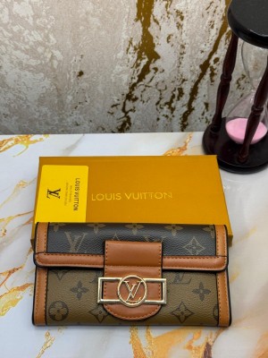 Louis_Vuitton_Dauphin_Premium_Tri-fold_Wallet_With_Original_Box_(106727-1_Brown)