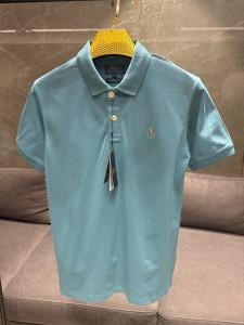 RALPH LAURE_N POLO SEA BLUE PREMIUM CLASSIC POLO