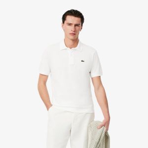 LACOST_E WHITE PREMIUM CLASSIC POLO