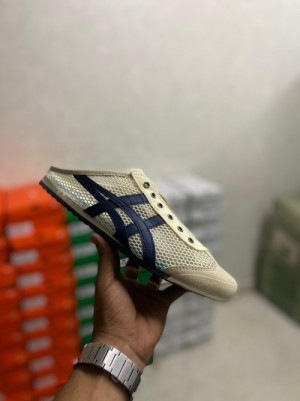 Onitsuka Tiger Mexico 66 Sabot Half Cut Shoe Cream Navy Fix 114