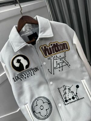 Louis vuitto n premium varsity jacket grey 1603