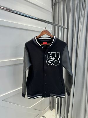 Hugo bos s premium varsity jacket black 1554