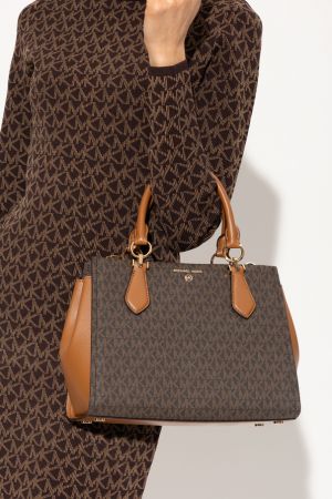 MICHEAL KORS_E STRIPE SATCHEL BAG