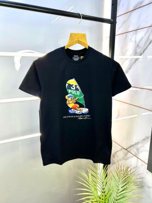 Ralph_Lauren Polo Black Premium Round Neck T-shirt F2674-B2
